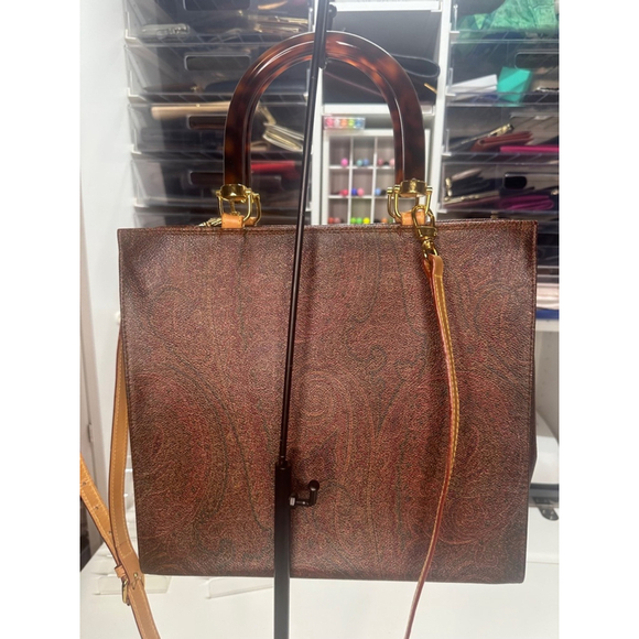 Women's Etro Tote Bag Medium Brown - Picture 8 of 16